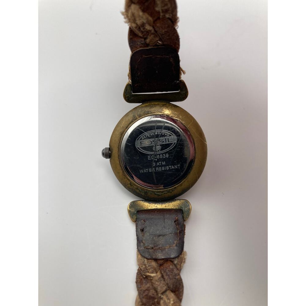 Rare VTG Fossil EC-6839 Watch 30mm - Fresh Battery - WR - Recycled Paper - Picture 8 of 14